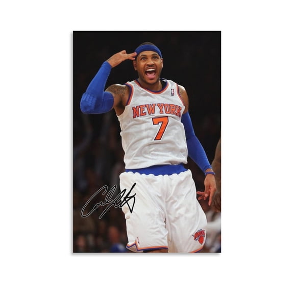 Carmelo Anthony Classic Action Poster Signed Posters Picture Print Canvas Poster Wall Paint Art Posters Decor Modern Home Artworks Gift 16x24inch(40x60cm)
