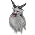 thumbnail image 1 of Máscara De Krampus By Ghoulish Productions, Máscara De Demonio Con Cuernos, Pelo Largo Y Lengua, 1 of 8