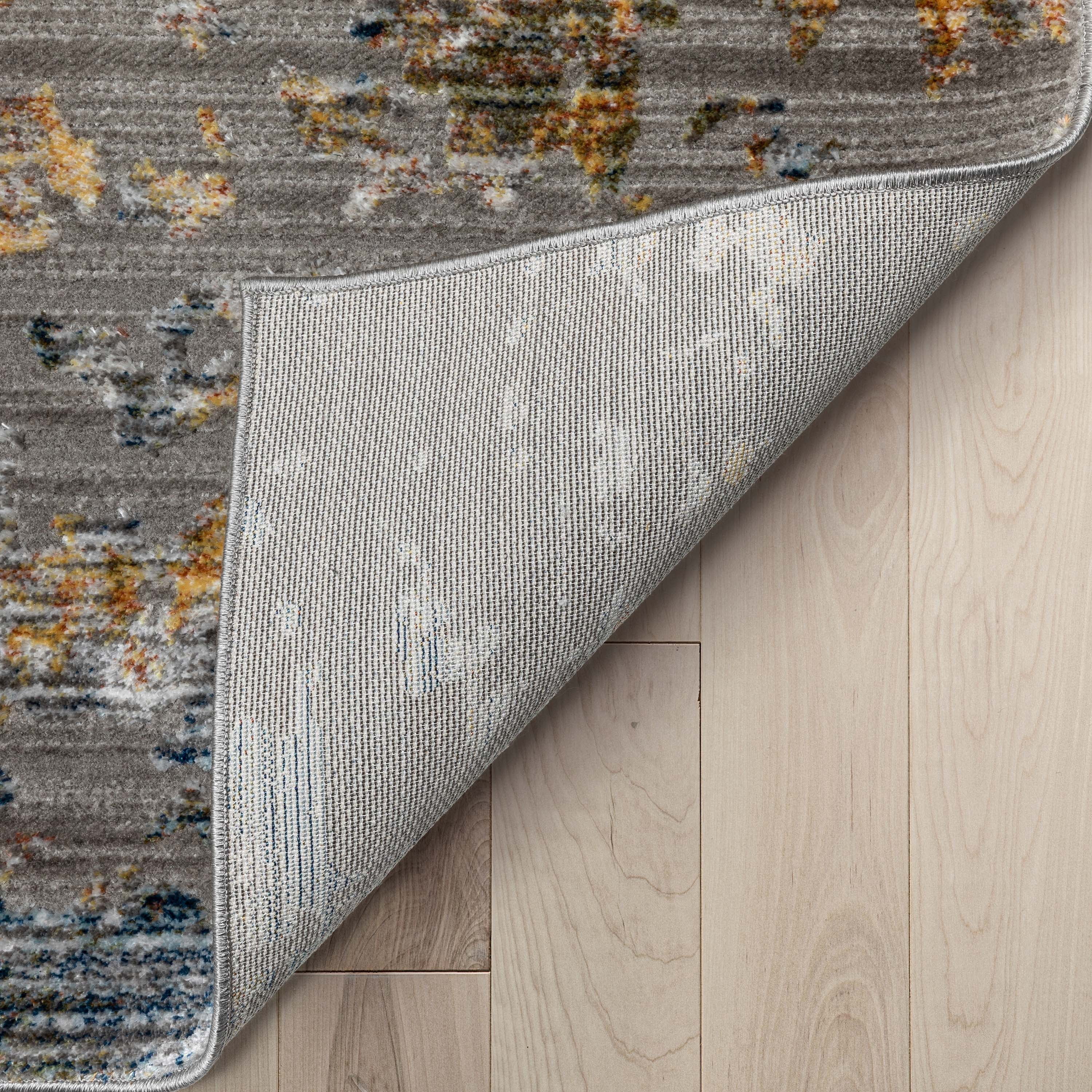 Well Woven Horosan Abstract Modern Grey Multi 2' x 7' Runner Rug