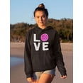 thumbnail image 4 of Tstars Womens Volleyball Hoodie - Love Volleyball Sweatshirt - Gift for Volleyball Lovers - Indoor & Beach Game Fan Apparel - Sport Enthusiast Birthday or Christmas Present, 4 of 6