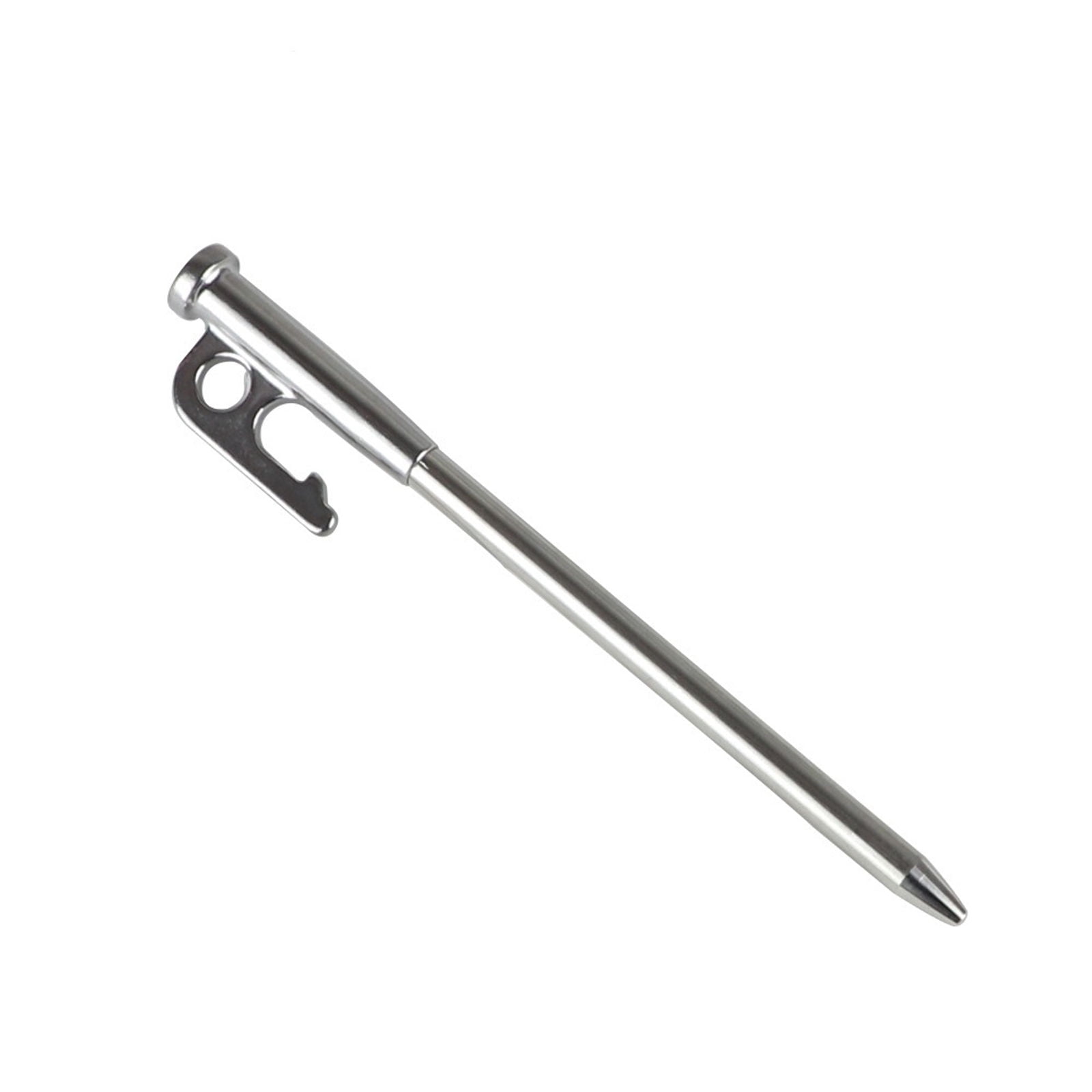 SIELUNO 10 Pieces Stainless Steel Tent Stake Ground Anchor Steel Tent Pegs For Camping Canopy-40cm-Silver