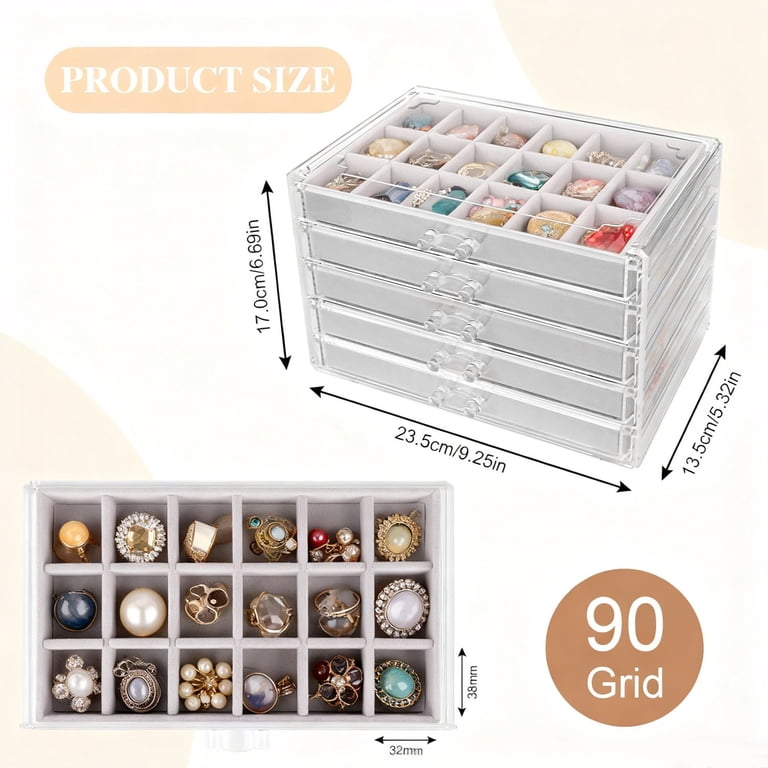 Giphtpoet Acrylic 5-Drawer Jewelry Organizer Box photo 2