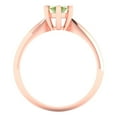 thumbnail image 4 of 1 ctw Solitaire Anniversary Ring for Women | Marquise Cut Natural Peridot | Hyperallergenic Solid 18K Rose Gold, 4 of 5