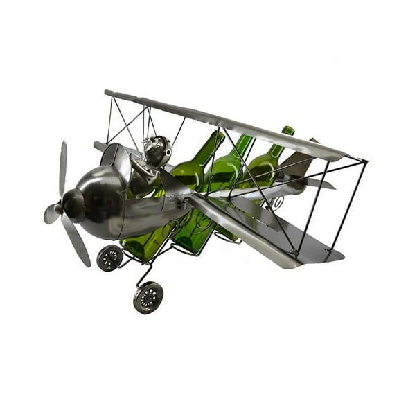 Three Star Import & Export ZB2090 14 x 29 x 28 in. Bi-plane Wine 3-Bottle Holder