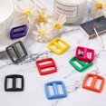 thumbnail image 3 of 66 Pcs Plastic Slides Buckle 11 Colors Rectangle Slide Buckles for Strap Fastener Backpack Belt Crafts Sewing Making Mixed Color 1box, 3 of 7