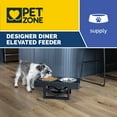 thumbnail image 5 of Pet Zone Designer Diner Adjustable Elevated Dog Bowls Raised Dog Bowl Station with Stand, Adjusts to 3 Heights comes with 2 SS Bowls (7-Cup Capacity), 5 of 13