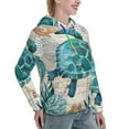 thumbnail image 6 of Lsque Watercolor Sea Turtle Pattern Casual Women's Hoodie,Hooded Sweatshirt with Kangaroo Pocket,Pullover Hoodie with Eye-catching Drawstrings-Small, 6 of 7