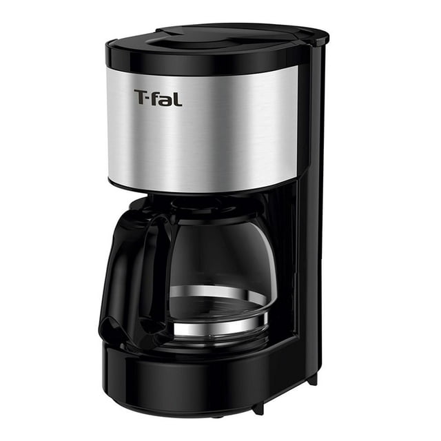 Cafetera T-Fal 4 a 6 Tazas con Filtro Permanente Negra