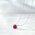 thumbnail image 4 of Gem Stone King 18K White Gold Pendant Necklace 1.00 Ct Round Red Ruby, 4 of 4