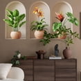 thumbnail image 1 of Adhesivos de pared Ladinimo 3D con diseño de plantas en maceta, diseño verde, x3, 1 of 6