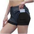 thumbnail image 5 of GEWSEY Womens Running Athletic Shorts with Liner Pockets, Quick Dry Cycling Tennis Workout Yoga Gym Hiking Jogger Outdoor Shorts (Grey, XXL), 5 of 6