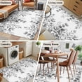 thumbnail image 5 of Area Rugs for Living Room Bedroom, Grey Eucalyptus Leaves 4'x6' Rug Washable Carpet Runner Indoor Outdoor, Spring Summer Botanical Non Slip Accent Floor Mats Rug for Kitchen, Office, 5 of 8