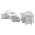 thumbnail image 4 of Modway Convene 6-Piece Outdoor Patio Set in Light Gray White, 4 of 11
