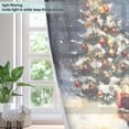 thumbnail image 4 of Sheer Curtains 2 Panels Set Grommet Drapes Window Treatments Light Filtering for Bedroom Living Room W42 x L63 Christmas Tree and Snowman on Truck, 4 of 7