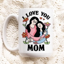 I love you Mom Mug, Cute Gift For Mum, Ceramic Coffee Cup, Mothers Day Mug, Gift for Mother from d1aughter, Best Mom Mug, Gift For Mom, Mum