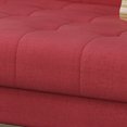 thumbnail image 7 of Noble House Nathanial Tufted Fabric Sofa, Red, Dark Walnut, 7 of 7