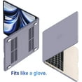 thumbnail image 3 of IBENZER Compatible with New 2025 2024 2023 MacBook Air 15 inch case M4 A3241 M3 A3113 M2 A2941 Hard Shell Case for Mac Air 15.3" Lavender Gray, 3 of 8