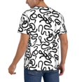 thumbnail image 2 of KLL Hand Drawn Snake for Men's Baseball Shirts,Short Sleeve Casual Shirts Button Down Shirt for Men Beach Summer Wedding Shirt-, 2 of 7