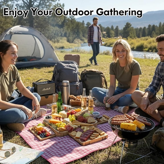 Charcuterie Board with Lid Gift Set - Cheese Bamboo Tray with Utensils, 2 Sauce Bowls, Fruit Tray and Food-Grade Seal Included - Portable with Handle for Travel, Parties, Kitchen Gifts for Women