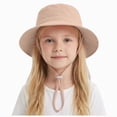 thumbnail image 5 of TOWED22 Kids Sun Hat UPF 50+ Quick Dry Foldable Bucket Hat Lightweight Adjustable Fishing Safari Hat for Girls and Boys(Khaki,3-6 Y), 5 of 5