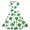 White, variant on St. Patrick’s Day Girls Dress - White Shamrock Print Fit and Flare, Soft Stretch Festive Outfit for Girls 5-14,Size 9-10 T