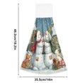 thumbnail image 3 of Wobogo Hugging Snowmen Hand Towel Set of 2 Absorbent for Kitchen and Bathroom With Velcro Hanging Loop 18.2×14in, 3 of 7