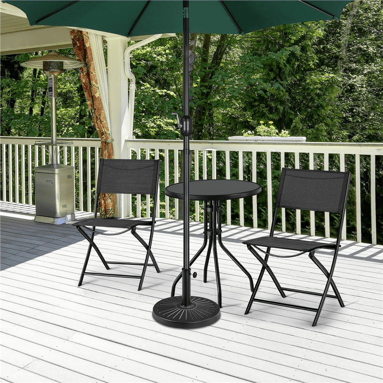 iron patio umbrella Homestead CedarWorks Resin Coated Base Stand Transform your backyard Sunnydaze Rose Blossom Cast Iron