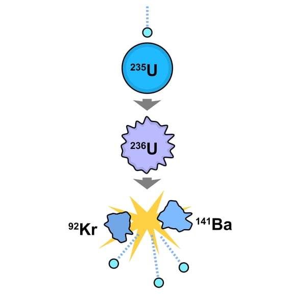 24x36 gallery poster, Diagram of nuclear fission