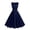 Blue, variant on Women's Cocktail Dresses 2025 Trendy Sleeveless Flowy Pleated Midi Summer Dress Black L