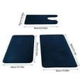 thumbnail image 2 of 3 Piece Super Soft Absorbent Coral Fleece Bathroom Rug Set Includes Bath Rug, Contour Mat, and Toilet Lid Cover, Non-Slip Bath Rugs with Rubber Backing, Machine Washable (Navy), 2 of 2