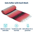 thumbnail image 2 of La Montana 10 Pack Mexican Blankets, 74" x 50" Yoga Blankets, Coral/Melon/White, 2 of 7
