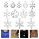 thumbnail image 5 of 60 piezas de dijes de copo de nieve, pequeños dijes de copo de nieve, regalos navideños, suministros para hacer joyas, 5 of 8