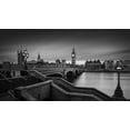 thumbnail image 2 of Lopez, Oscar 24x15 Gold Ornate Wood Framed with Double Matting Museum Art Print Titled - Westminster Bridge, 2 of 4