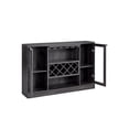 thumbnail image 2 of Home Source Jill Zarin Espresso Bar Cabinet with Curved Glass Doors, 2 of 8