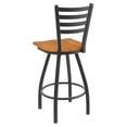 thumbnail image 2 of 410 Jackie 30" Swivel Bar Stool with Bronze Finish and Medium Maple Seat, 2 of 4