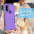 thumbnail image 3 of For Motorola Moto G pure/ G Power (2022) Case, 2 in 1 Hard PC Phone Case for Moto G pure/ G Power（2022）, Takfox Rubber & Rugged Shockproof Full Body Protection Case Cover,Purple, 3 of 7