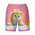 thumbnail image 4 of Lsque Mens Swim Trunks A Funny Cat Pattern - Bathing Suit Compression Liner - Beach Swim Shorts Swimwear - (S-3XL) - Stretch Quick Dry -Small, 4 of 9