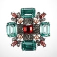 thumbnail image 2 of Broche de perlas con solapa cuadrada y diamantes de imitación, accesorio de cristal para decoración de disfraces, 2 of 7