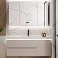 thumbnail image 2 of Ceramic Basin Integrated Intelligent Bathroom Cabinet Modern Minimalist Combination Bathroom Sink Washbasin Furniture My Lux Decor Round, 2 of 58