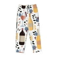 thumbnail image 4 of Disketp Wine Bottles Glasses Print Women'S Comfy Pajama Pants Casual Drawstring Palazzo Lounge Wide Leg Pants, 4 of 9