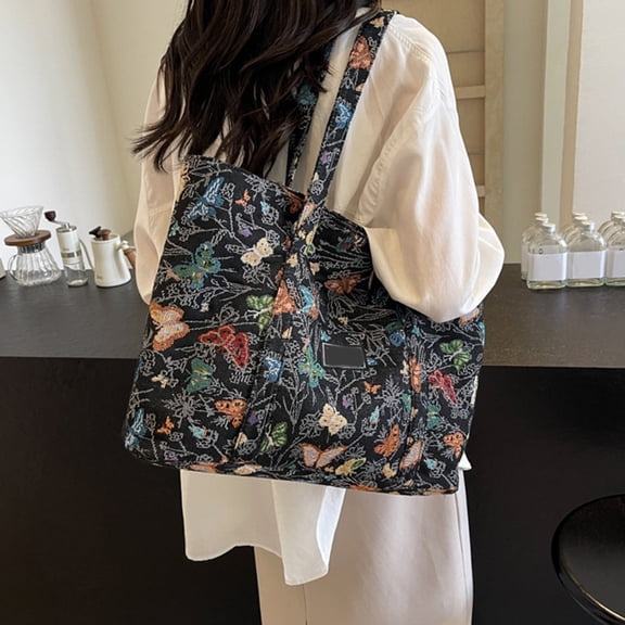Gosuguu Tote Bag for Women, Canvas Tote Bag, Large Capacity Shoulder Bag, Stylish Beach Tote, Grocery Shopping Bag, Casual Everyday Bag, 15.75x11.81x4.72in