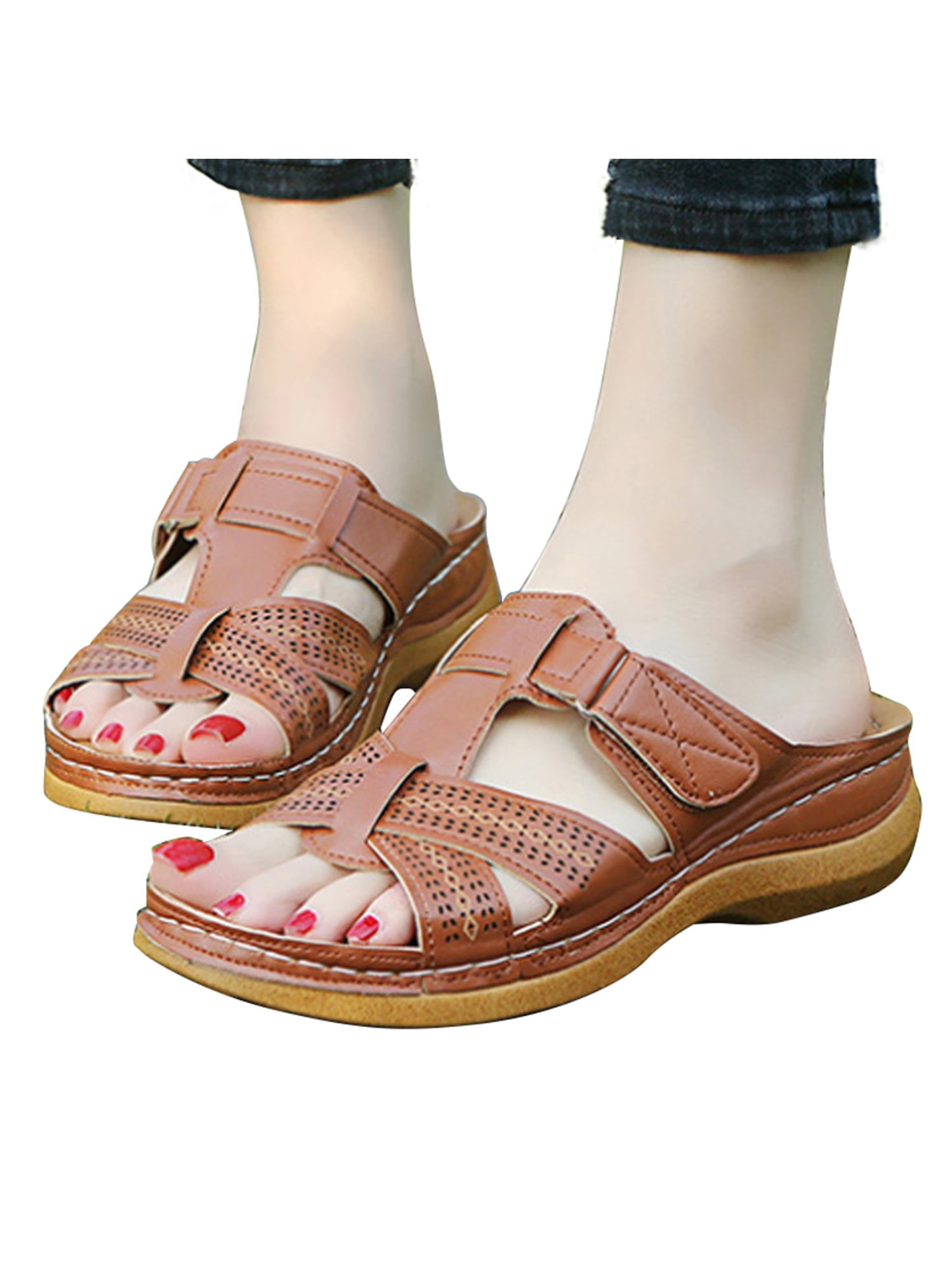 LALLC Women�s Summer Slip On Platform Open Toe Shoes LALLC Women�s Summer Slip On Platform Open Toe Shoes