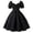 r-41Black13, variant on MEZZALL Dresses Elegant Girls Heart Neckline Sleeve Little Black Dress Summer Party Formal Gown Versatile Kids Crew Neck Solid Color Child Sundress