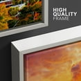 thumbnail image 4 of wall26 - 3 Piece Framed Canvas Wall Art - Portland Oregon Downtown City During Sunset in The Fall Season Abtract Painting - Modern Home Art Stretched and Framed Ready to Hang - 24"x36"x3 WH, 4 of 5