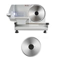thumbnail image 1 of KFFKFF Meat Slicer, 8.6" Electric Deli Slicer with 2 SUS420 Blades & 0-0.6" Adjustable Thickness, Dual Security Lock, ETL Approved, 1 of 9