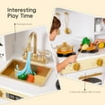 thumbnail image 5 of Wooden Play Kitchen for Kids, Pretend Toy Kitchen Set with Realistic Lights & Sounds, Versatile Storage, Fun Accessories, Perfect Gift for Ages 3+, White, 5 of 8