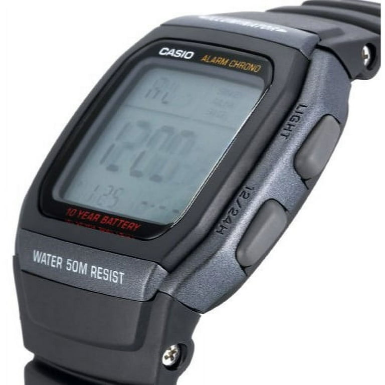 DIGITAL WATCH DUAL TIME ALARM 50M W96H-1BV - Walmart.com