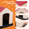 thumbnail image 4 of Casa para Perro Poli Pets Berlín Chica Roja con Piso Elevado, Rejillas de Ventilación y Techo Inclinado, 4 of 5