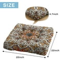 thumbnail image 6 of Traditional Sacred Mandala Meditation Pad Supportive Square Pillow with Boho Tribal Art, Skin-Friendly Fabric, Ideal for Cross-Legged Sitting, 6 of 6