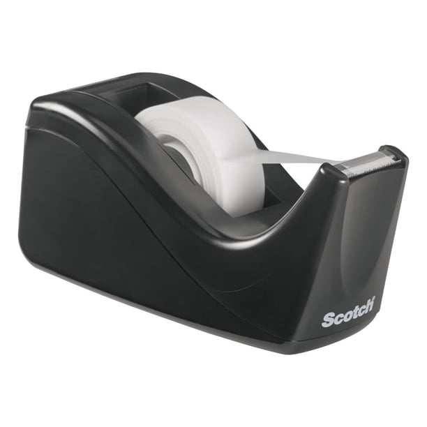 Dispensador de cinta adhesiva Scotch de escritorio negro bicolor C60-BK
